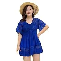 YUPPIN Plus Size Swimwear for Women: Flattering and Stylish Beachwear for Every Body with Pads (in, Alpha, 3XL, Regular, Blue)