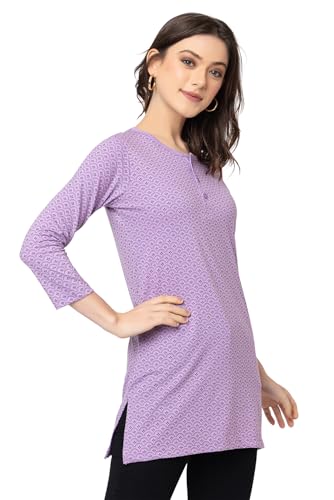Image of Women Regular Fit Henley All Over Print T-Shirt (Combo of 2) | Small-5XL