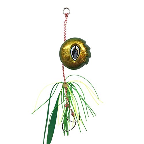L-MEIQUN, 100g120g150g Inchiku Jigs Metal Jig Head Pulpo Falda pargo Mero Carita Slow Pitch Pesca Jigs Jigging Pescador (Color : Green Gold, tamaño : 120g)