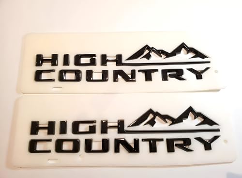 Image of Door Rear Tailgate Badge Nameplate 3D Emblem Replacement for 2021+ Tahoe High Country 5pcs (Gloss Black)