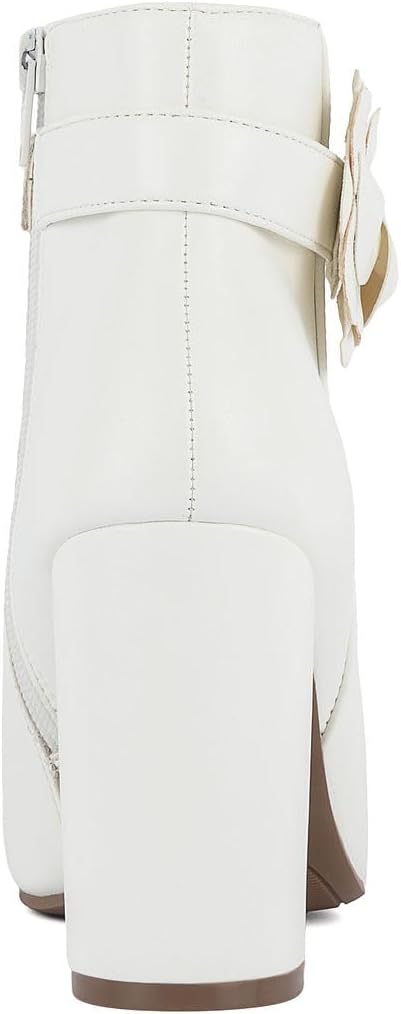 Sugar Women's Winter Chelsea Booties - Chunky High Heel, Pointed Toe, Fashion Ankle Boots-Evvie