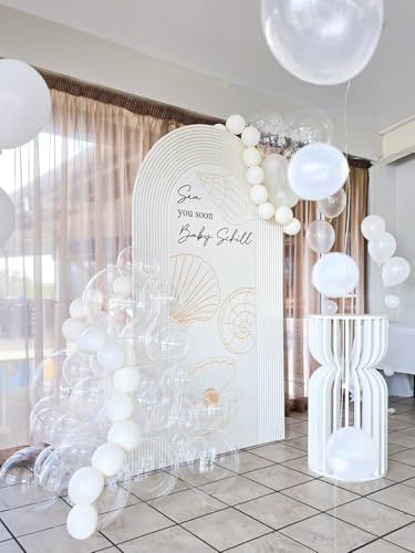 Image of KBZVNAF Clear Latex Party Balloons 50 Pack 12 inch | Transparent Helium Balloons for Wedding Bridal Shower Baby Shower Birthday Party Decorations