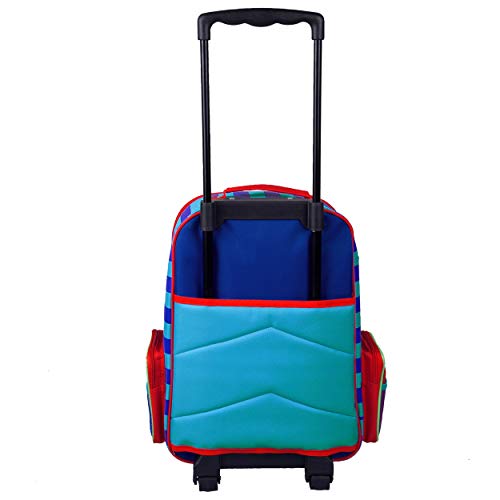 Wildkin Kids Rolling Suitcase – Carry-On Size for School & Overnight Travel - Trains, Planes, and Trucks3