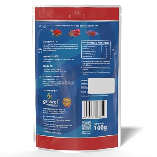 Image of Small Floating Fish Food Pellets 100g | 3.5mm Pellet Size | Highly Digestible & Nutritious Fish Feed for All Aquarium Fish