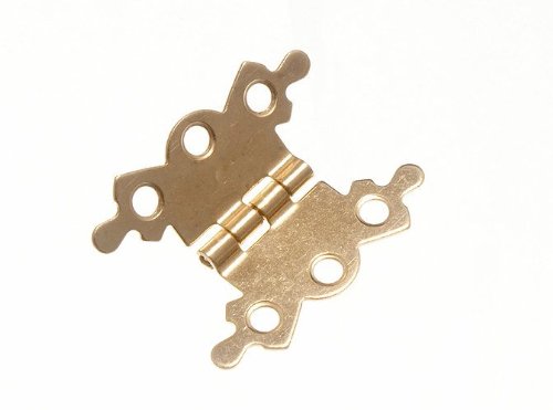 Charnière Eb laiton plaqué 40mm avec vis pour meubles et boîtes, lot de 6 paires