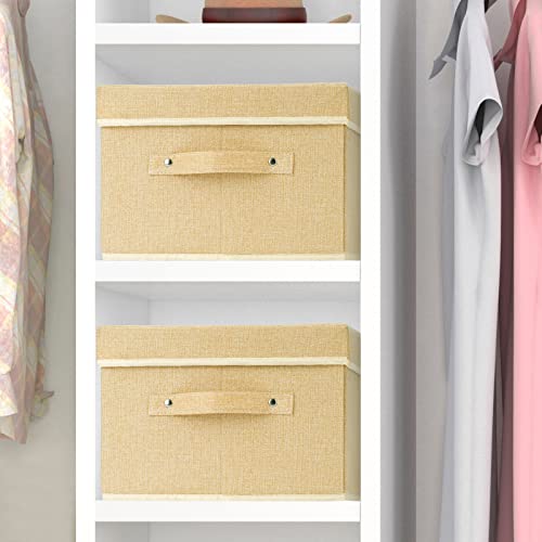 Livememory Storage Bins With Lids - Decorative Storage Boxes With Lids For Organizing, 16.1In/12.2In/8.3In, Beige, 2-Pack #TOP1