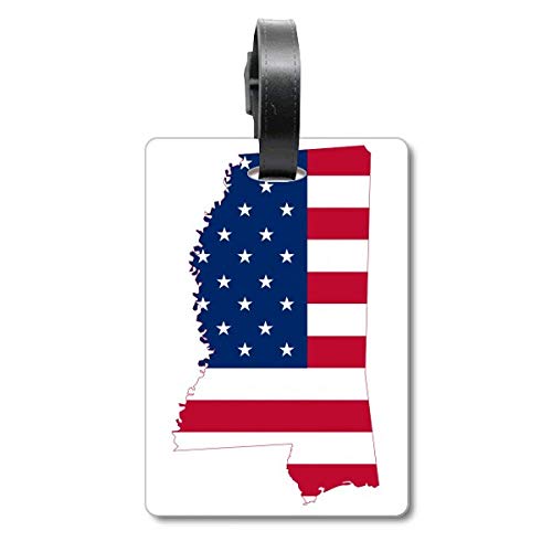 Étiquette d'identification pour valise Mississippi, accessoire de bagagerie robuste motif USA