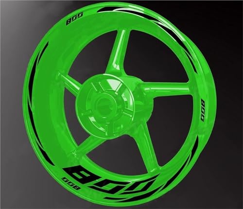 Felgen Aufkleber Motorrad-Felgenaufkleber Für Kawasaki Für Z800 Für Z 800, Inklusive Reflektierender Felgenstreifen Und Komplettem Set Motorrad Dekor Felgenaufkleber(Farbe 3)