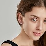 Women Initial Letter Stud Earrings,Alphabet Number Earrings Gifts Jewelry for Women - Image 3