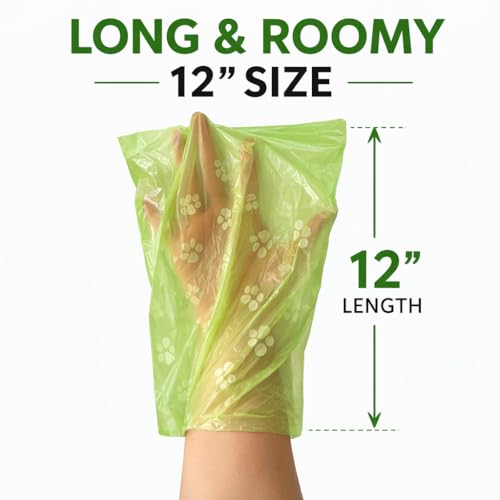 Image of Dog Poop Bags 360 Count - Strong Leak-Proof, Easy Tear, Eco Friendly Biodegradable Waste Bags for Dogs & Cats, Unscented