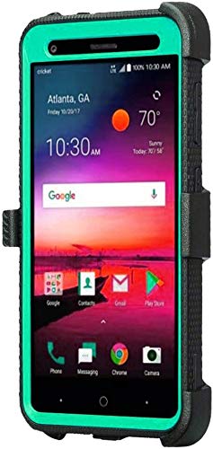 Compatible For Zte Blade X Z965 Case/Zte Blade Force N9517 Case, [Triguard] Shockproof Rugged Hybrid Phone Cover With Belt Clip Holster & Built-In Screen Protector - Green #TOP3