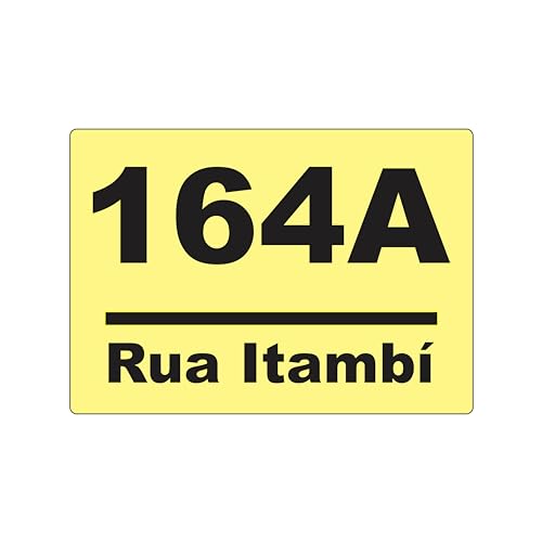 Número Residencial Comercio Personalizado em Alumínio 21cm x 30cm Escolha as Cores Pronto para Insta
