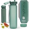 Hydracy Motivational Water Bottle with Time Marker & Fruit Infuser 32 oz | BPA-Free Tritan, Leakproof Flip-Top Lid,No-Sweat Sleeve,Carry Strap,Daily Intake Tracking for Gym,Sports,Outdoors