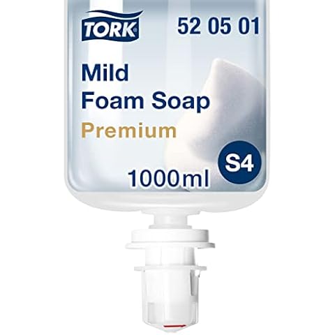 Tork Mild Foam Soap - 520501 - Skin-friendly All-purpose Soap for S4 Dispenser Systems - Premium Quality, Fresh Fragrance, 1 x 1000 ml Cover