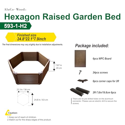 Hexagon Raised Garden Bed Kit, Single Unit, Single Layer, Planter Raised Garden Boxes for Vegetables, Flowers, Herbs and Succulents - Image 3