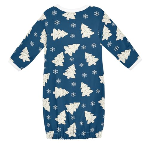 Baby Girls Boys Sleeper Gown Cotton Nightgown Long Sleeve, Baby Nightdress Sleeping Clothes for Newborn 0-12 Month2