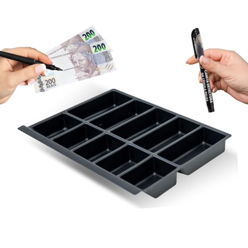 Porta Cédulas e Moedas Para Gaveta + Caneta De Dinheiro