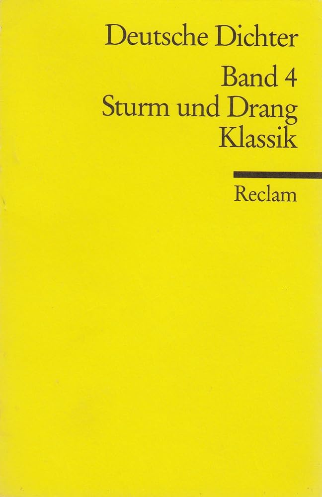 Amazon.co.jp Deutsche Dichter IV. Sturm und Drang, Klassik. 本