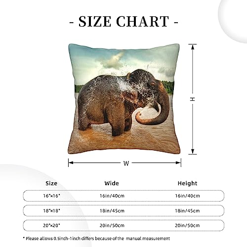 Housse de coussin velours côtelé éléphant pour canapé et lit doux