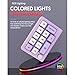 Zyyini 12 Keys Wired Number Keyboard Pad with Knob, 12 RGB LED Backlight Hot Swappable N Key Rollover Fully Programmable Macro OSU Keypad Work/Gaming Mode for PC Laptop (Violet)