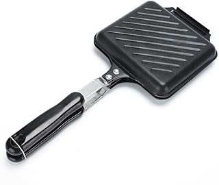 Sandwich Maker, Grilled Panini Maker Pan with Non-Stick Plates, Stovetop Toasted Sandwich Maker Press, Double Sided Aluminum Flip Cheese Maker Frying Pan for Home Kitchen Breakfast Camping