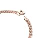 Swarovski Tennis Deluxe Collection Women's Tennis Bracelet, Sparkling White Crystals with Rose-Gold Tone Plated Band