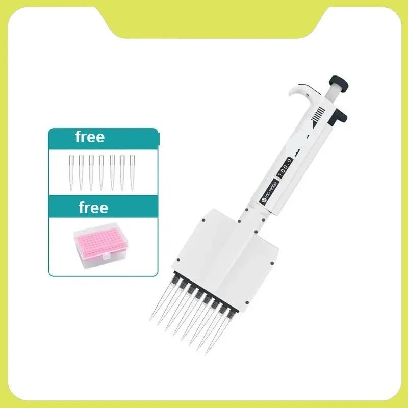 Lab Instruments - Multichannel Pipette Lab Equipment Manual Digital Adjustable Micropipette 8 Channels Pipette 12 Channels(8 Channels 5-50ul)
