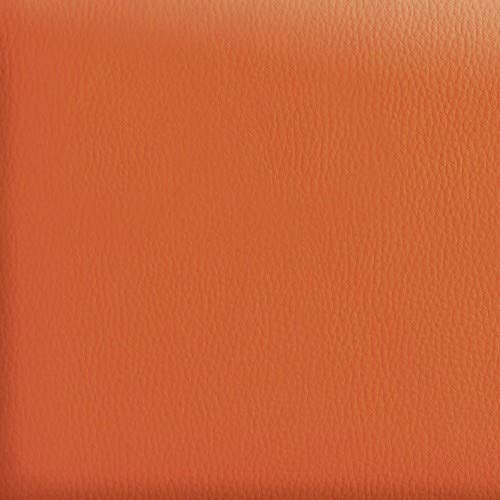 fanmuebles - Taburete de Cocina bajo con Respaldo Kati - Polipiel Naranja