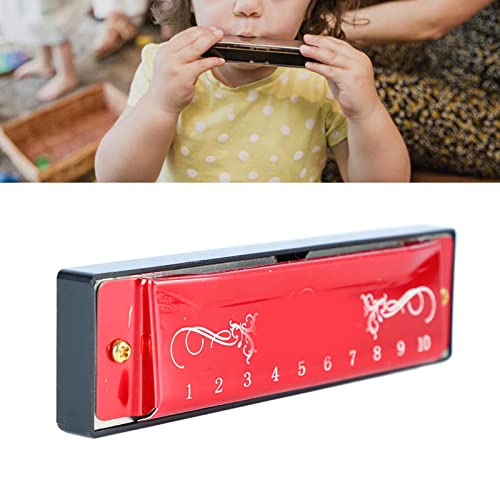Harmonica 10 Trous, Lumière Dure sans Déformation 20 Mélodies Harmonica Standard en Aluminium et Acier Inoxydable Longue Durée de Vie pour la Classe (Rouge) - Les Beatles, Paul McCartney, John Lennon, RIngo Starr, George Harrison Harmonica 10 Trous, Lumière Dure sans Déformation 20 Mélodies Harmonica Standard en Aluminium et Acier Inoxydable Longue Durée de Vie pour la Classe (Rouge) – Image 3