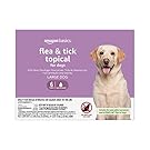 Amazon Basics Flea and Tick Topical Treatment for Large Dogs (45-88 lbs), Unscented, 6 Count (Previously Solimo)