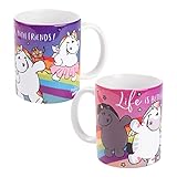 Pummel & Friends Tasse Pummeleinhorn - Life is better with friends Kaffeetasse Becher Kaffeebecher aus Keramik 320 ml
