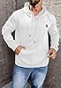AIYINO Men's Hoodies Pullover Hooded Sweatshirts Long Sleeve Waffle Drawstring Casual Hoody with Kanga Pocket XXL White #1
