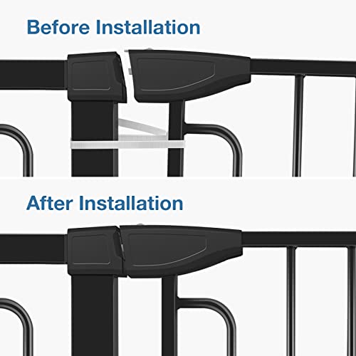 36" Extra Tall Baby Gate For Stairs Doorways, Alvod 29.93-51.5" Wide Auto Close Wide Baby Gate With 2-Way Door, Wall Pressure Mounted Walk Through Baby Gate For Dogs And Kids #TOP3