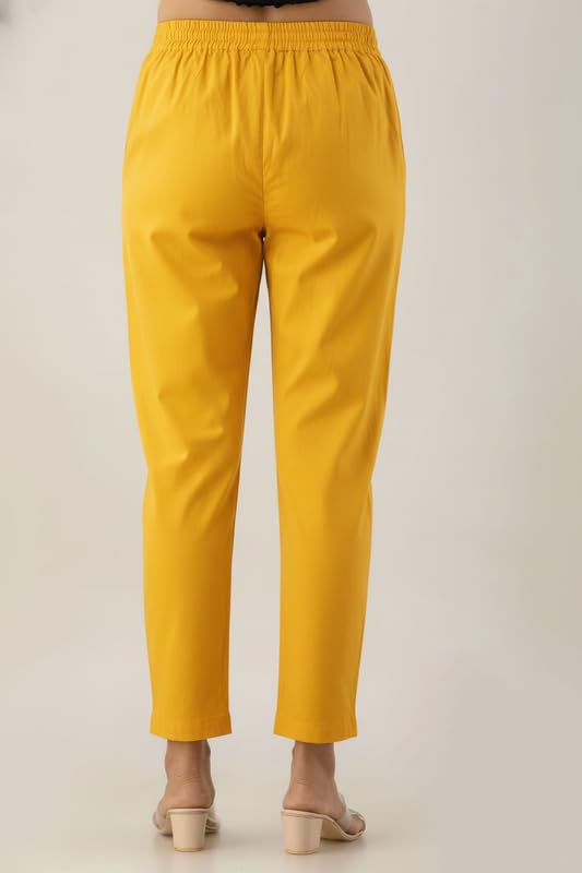 Image of Regular Fit Cotton Woman Trousers Pants Kurti Pant Casual Daily Formal Office Use