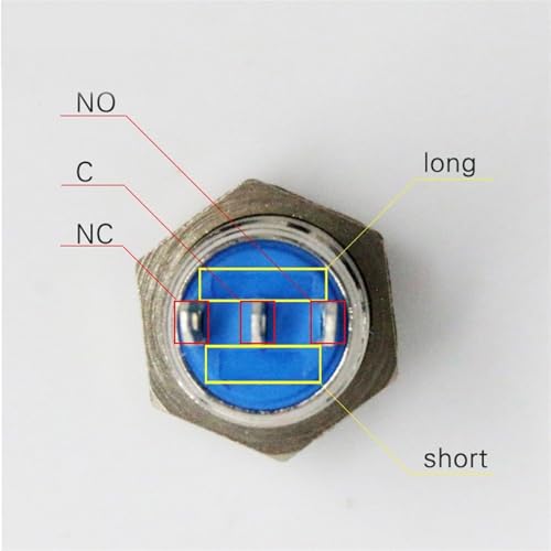 Interrupteur métallique 10mm robuste pour panneaux de commande durables - 5