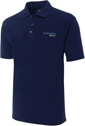 US Coast Guard Retired Embroidered Short Sleeve Polo Shirts Classic Embroidery Mens Polo Shirt