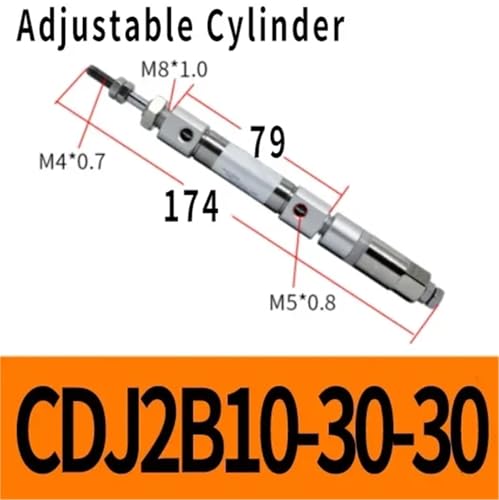 Vérin pneumatique CDJ2B10 acier inoxydable premium magnétique miniature
