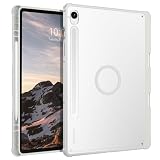 Telaso for Samsung Galaxy Tab S10 Lite / S10 FE / S9 FE / S9 Tablet Case 10.9''/ 11'' Magnetic Case with Pen Holder, Translucent Matte Back Soft TPU Bumper Military Grade Protective Case, Grey