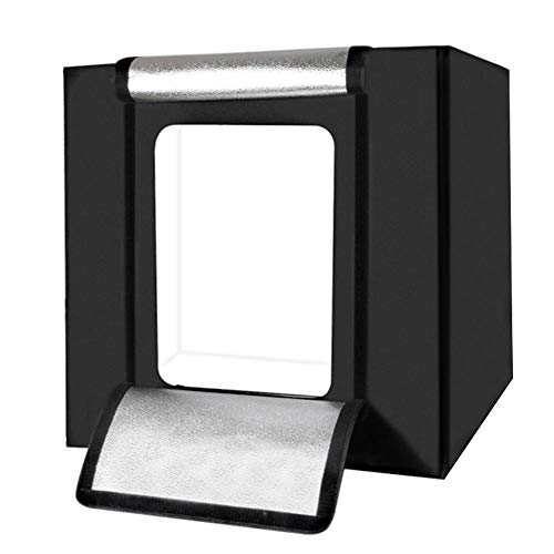 Tragbarer,Faltbarer Fotolichtkasten,31,5 "* 31,5" * 31,5 "Fotostudio Lichtkasten Schießzelt Kit mit 3 Hintergrundfarben für Fotografie, Produktwerbung(EU-Stecker)