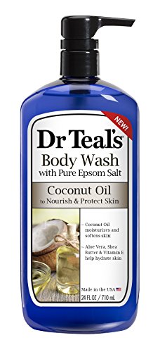 Dr Teal's Body Wash with Pure Epsom Salt, Coconut Oil to Nourish & Protect Skin | Shower Gel 710ml