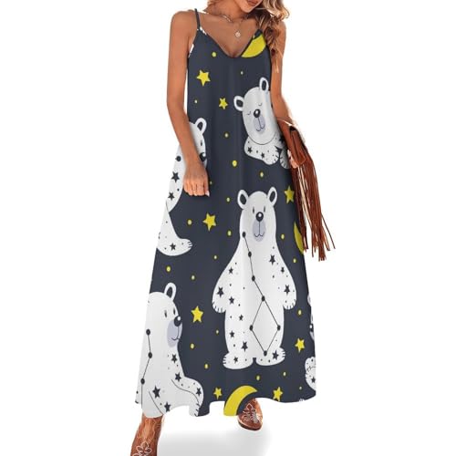 Robe longue pour femme ete sans manches ideale pour valise de voyage et plage