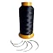 Produktbild ANGEL HAIR EXTENSIONS TOOLS - PROFESSIONAL NYLON WEAVING NÄHGARN ZUR ANBRINGUNG VON HAAR TRESSEN & DIY PERÜCKEN HERSTELLUNG (1Stk) SCHWARZ + 5 x WEAVING NADELN GRATIS!