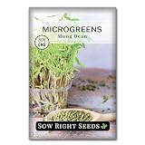 Sow Right Seeds - Mung Bean Microgreen Seed for Growing Micro Greens