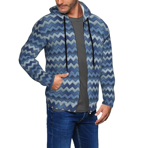 Veste décontractée homme bleu dégradé, le sweat respirant pour le sport