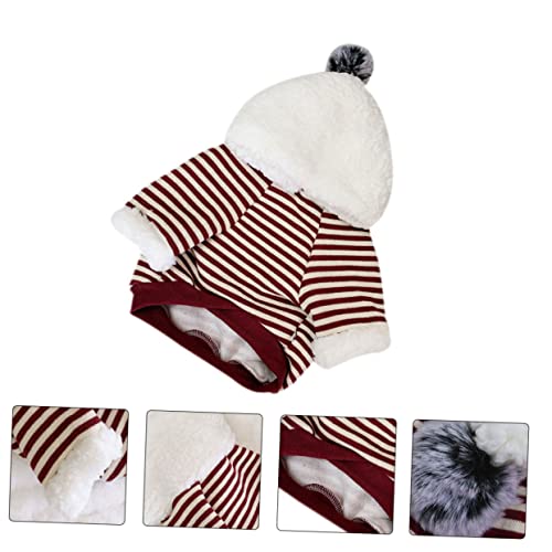 Hohopeti Roupas De Capuz Para Animais De Estimação Moletom Cachorrinho Com Moletom De Pelúcia Quente