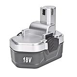 Genesis GAB18B 18V Ni-Cad Rechargeable Battery Pack Replacement, Black