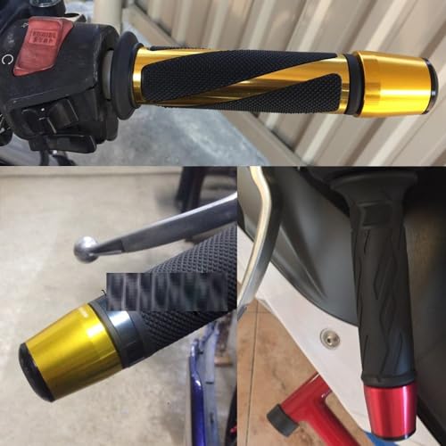 Manillar de Motocicleta Contrapeso Extremos 22mm Oro para Yamaha Fz6 Fz1 3
