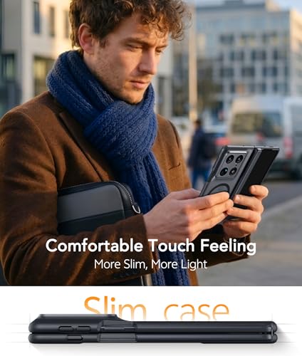 Image of FNTCASE for Motorola Razr Fold Case: [Hinge Protection] Translucent Matte Cases [Compatible with Magsafe] Military Grade Shockproof Protective Phone Cover