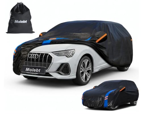 Image of Custom Fit Car Cover for Audi Q3 /RS Q3 (2012-2026), Upgraded Waterproof All Weather Outdoor Auto Cover with Driver Door Zipper & Mirror Pockets, UV /Snow /Dust Protection