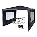 Produktbild Relaxdays Pavillon 3x3 m, 2 Seitenteile, Metall Gestell, PE Plane, Fenster, Festival Partyzelt, Geschlossen, Blau